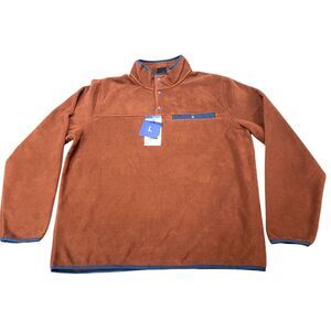 32 Degrees Heat Pullover Men's Large Fleece Long Sleeve 1/4 Snap Button